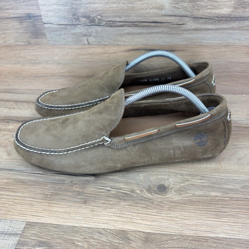 Timberland Size 10.5M earthkeepers Brown Loafers Leather Driving Shoes